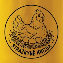 Strážkyně hnízda slepice v emblému