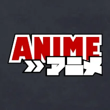 Anime nápis červený Anime nápis červený