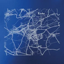 Černobílá mapa Kladno