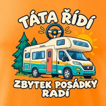 Táta řídí zbytek posádky radí rodinný karavan