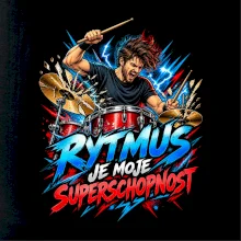 Rytmus je moje superschopnost - energický bubeník