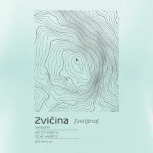 Zvičina - vrstevnice v obdélníku