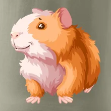 Morče - kreslené, bílo oranžové