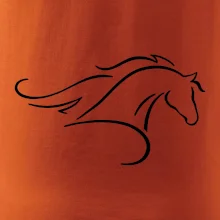 Kůň - bežící silueta hlavy