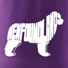 Novofundlandský pes - nápis v tělě