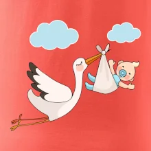 Čáp čekáme miminko - kluk