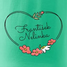Srdce velké - Tričko se jmény dětí