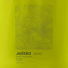 Ještěd - vrstevnice v obdélníku