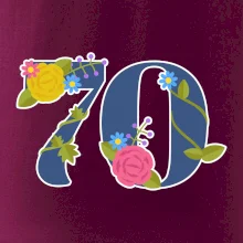 Květinové číslo kreslené - 70