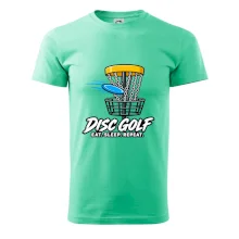 Discgolfový koš s letícím diskem eat sleep repeat