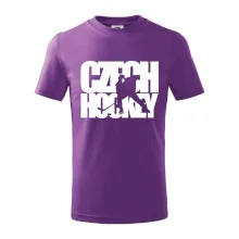 Czech hockey - nápis s hokejistou - Mistrovství světa v ledním hokeji 2026