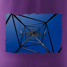 Stožár vysokého napětí zespodu