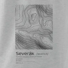 Severák - vrstevnice v obdélníku