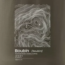 Boubín - vrstevnice v obdélníku