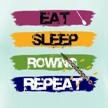 Eat sleep rowing repeat barevné