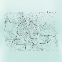 Černobílá mapa Brno