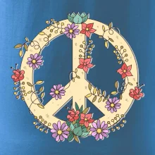 Peace symbol pískový