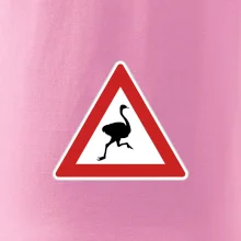 Dopravní značka - Pozor pštros
