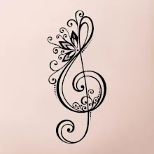 Houslový klíč kytky