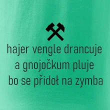 Hajer vengle drancuje a gnojočkum pluje bo se přidoł na zymba