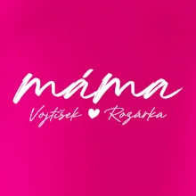 Triko máma psací se jmény dětí