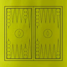 Backgammon černobílý