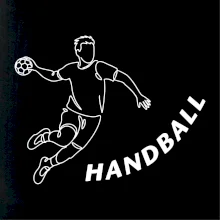 Handball nápis šikmo
