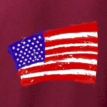 Americká vlajka ohnutá