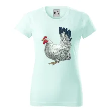 Slepice kreslená bílá