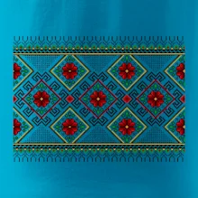 Ukrajinský vzor - Červeno Zelený