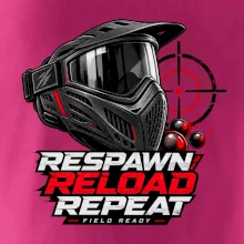 Paintballová maska respawn reload repeat