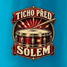Ticho před sólem - vintage bubenický emblém