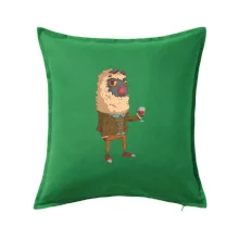 Alpaka s vínem muž