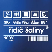 Čárový kód - řidič šaliny