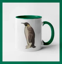 Tučňák kreslený vodovými barvami