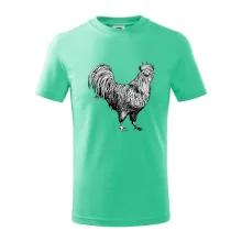 Kohout kreslený černobílý