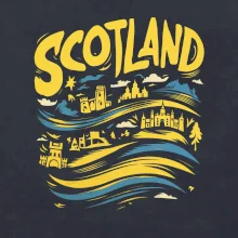 Scotland kreslené vlny Scotland kreslené vlny