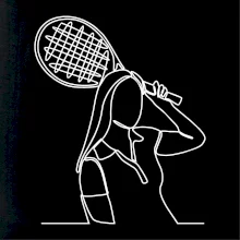 Tenistka  jednim tahem