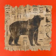 Egyptské hieroglyfy medvěd