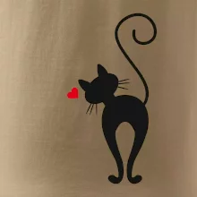 Zamilovaná kočka zezadu