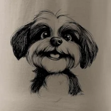 Lhasa Apso karikatura hlava