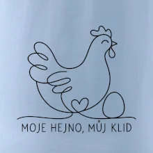 Minimalistická slepice s vejcem a srdcem