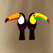 Dva barevní tukani (Moňas)