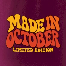 Made in october limited edition retro vlnité písmo