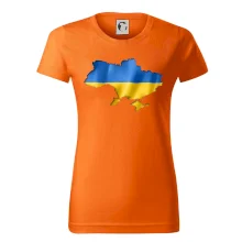 Ukrajina vlajka mapa