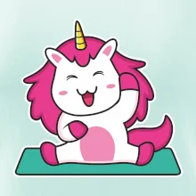 Yoga veselý jednorožec