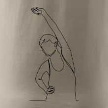 Protahující se žena jedním tahem