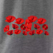 Vlčí mák v řadě