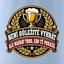 Není důležité vyhrát - pivní pohár a zlatý vavřín