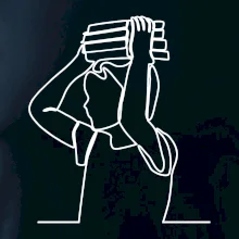 Student a kniha jedním tahem